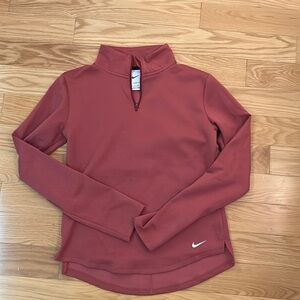 nike quarter zip in corally pink!